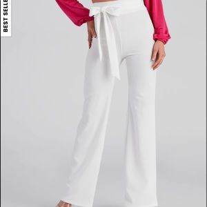 Windsor White Tie Pants